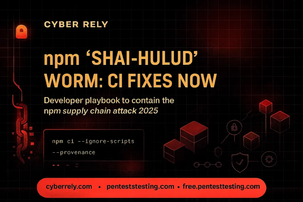 npm supply chain attack 2025: ‘Shai-Hulud’ CI fixes