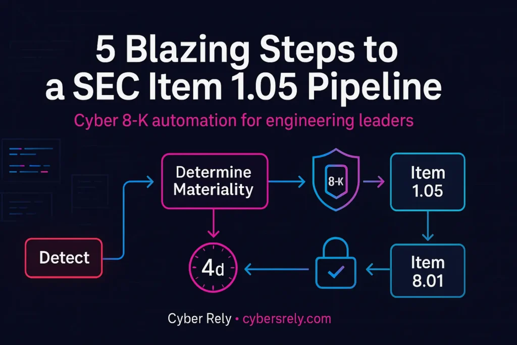 SEC Item 1.05 Pipeline (Cyber 8-K)